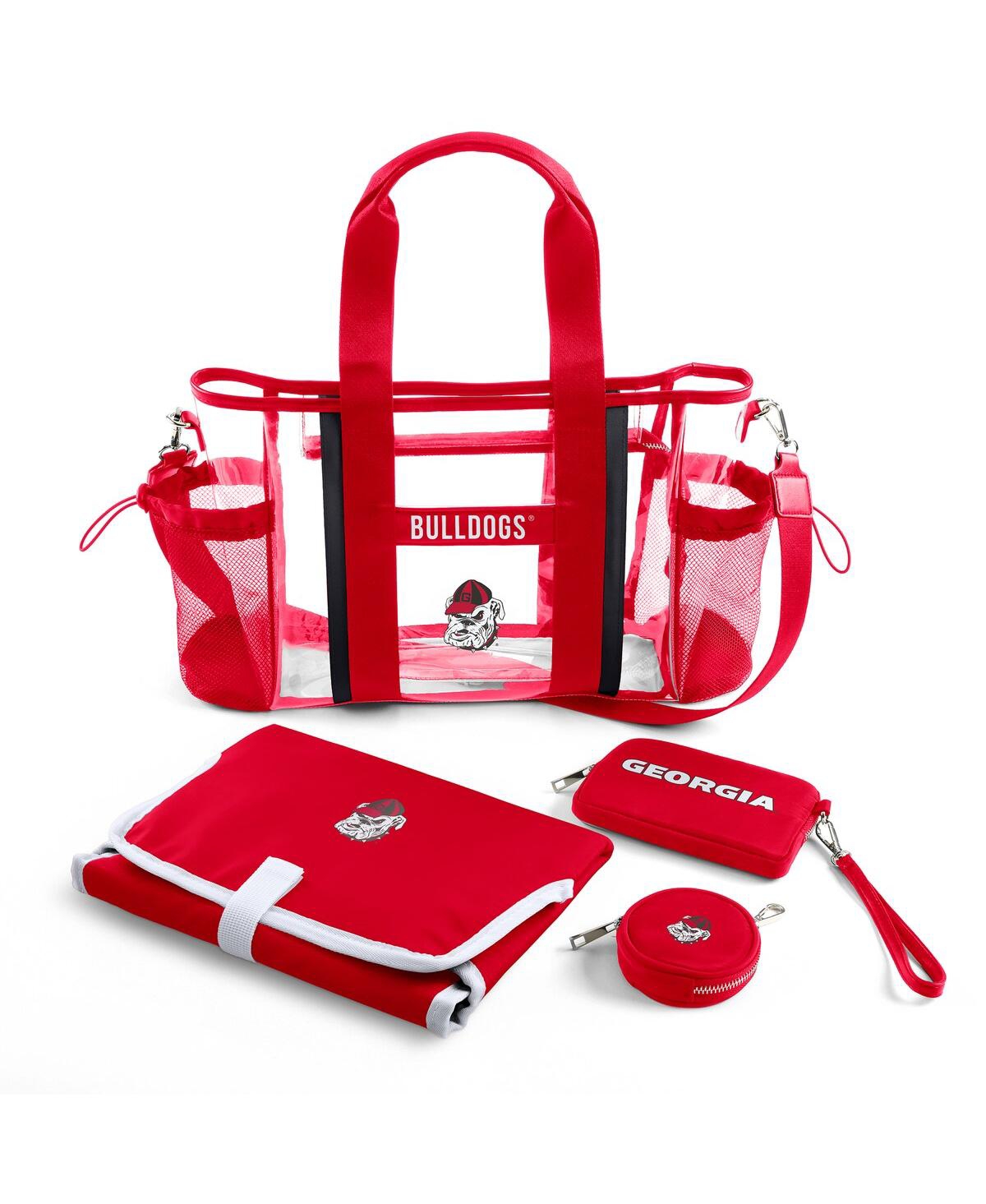 Wear By Erin Andrews Georgia Bulldogs Clear Stadium Baby Bag In Transparent