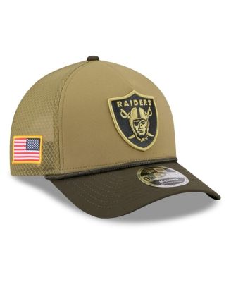 New Era - Men's Green Las Vegas Raiders 2025 Salute to Service 9FORTY A-Frame M-Crown Adjustable Hat