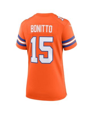 Women's Nik Bonitto Orange Denver Broncos Alternate 2 Mile High Collection 1977 Throwback Game Jersey