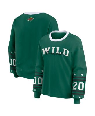 WEAR by Erin Andrews - Women's Green Minnesota Wild Long-Sleeve Sport T-Shirt