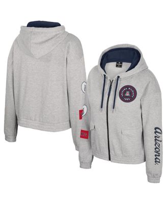 Colosseum - Women's Gray Arizona Wildcats Alfie Full-Zip Hoodie Jacket