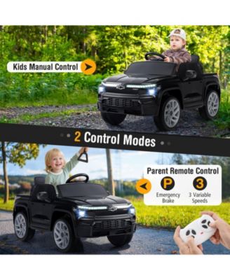 Ride on Car 12V Licensed Chevrolet Truck Kids' Electric Vehicles Gift for 3+