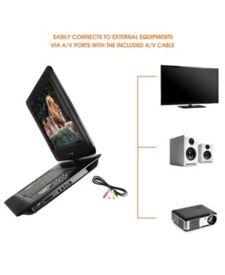 14.1 Inch Portable DVD Player with Swivel TFT-LCD Screen and USB,SD,AV Inputs