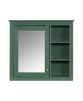 30'' Bathroom Vanity with Top Sink, Mirror Cabinet, 2 Drawers & Tip-out Drawer