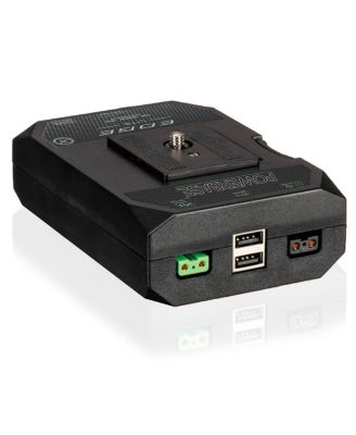 PowerBase Edge Lite 49Wh 14.8V Small Form Cine Base Battery Pack and 1.5A Single-Position D-Tap Charger With Coiled D-Tap to 2-Pin Cable