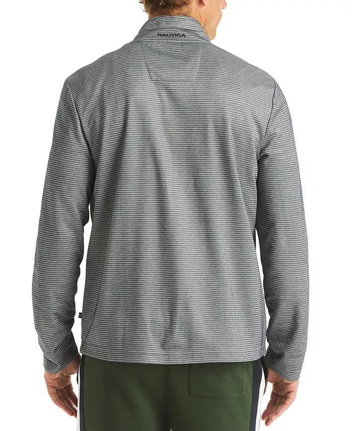 Men's Striped Quarter-Zip Sweatshirt - thumbnail 2