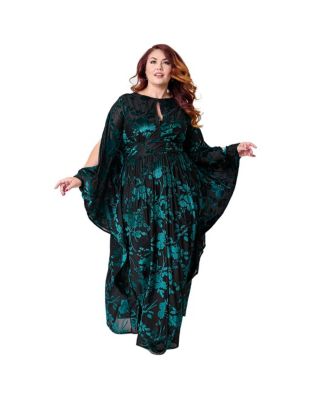 Plus Size 1960s Flutter Sleeve Caftan