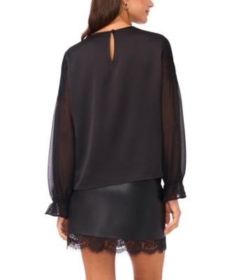 Women's Long Sleeve Front Lace Top