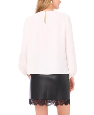 Women's Long Sleeve Front Keyhole Top