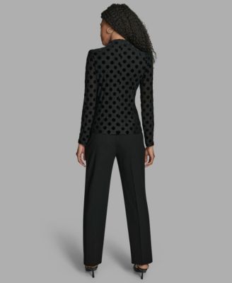 Women's Polka Dot Print Long Sleeve Blouse