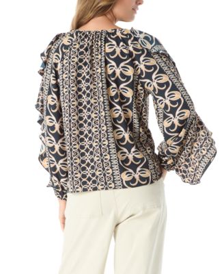 DO by Women's Elysia Ruffled V-Neck Top