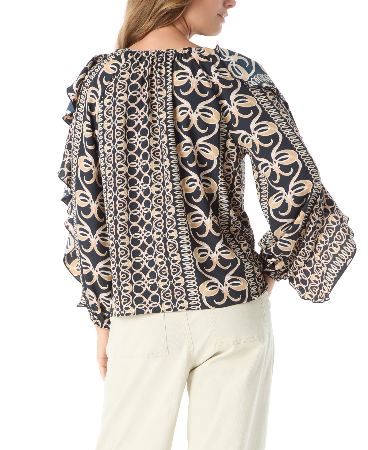 Dee Ocleppo Women's Elysia Ruffled V-Neck Top