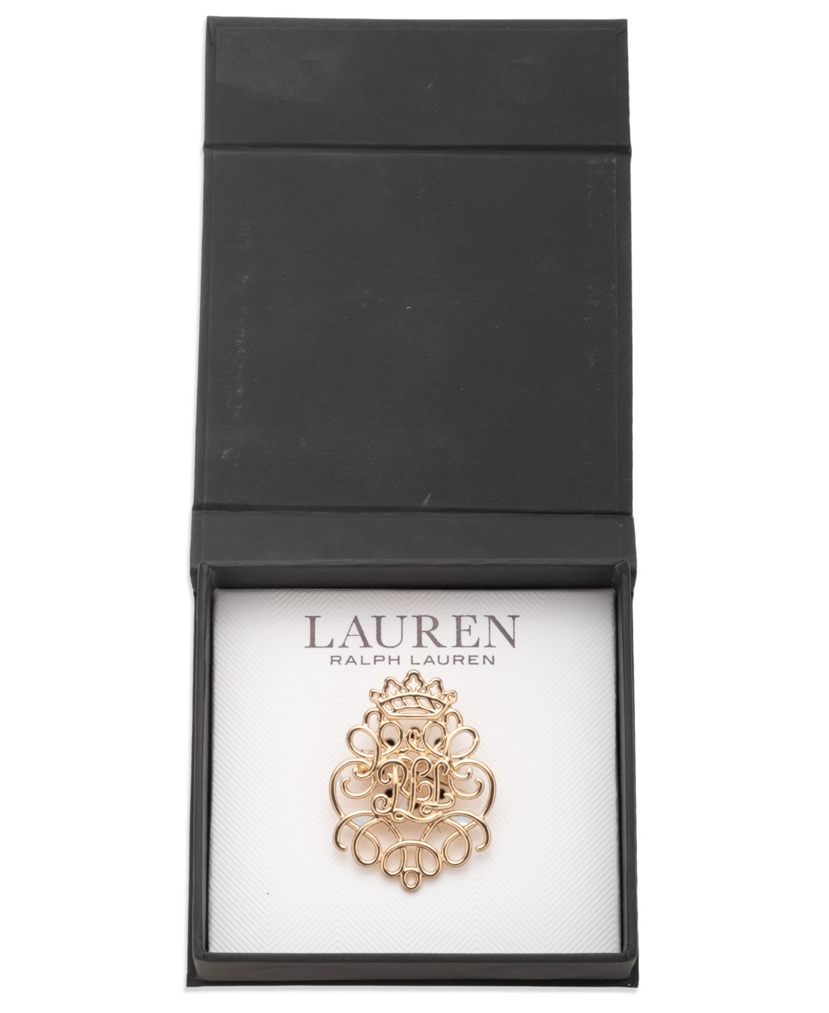 Ralph Lauren Gold-tone Polished Scroll Pin In Gold