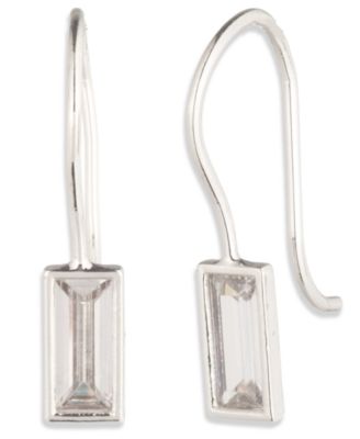 Lauren Ralph Lauren Cubic Zirconia Baguette Gold-Tone Drop Earrings also in Silver-Tone - Silver 6$