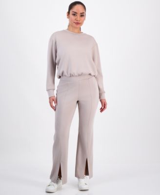 Petite Crewneck Bubble-Hem Top, Macy's Exclusive 