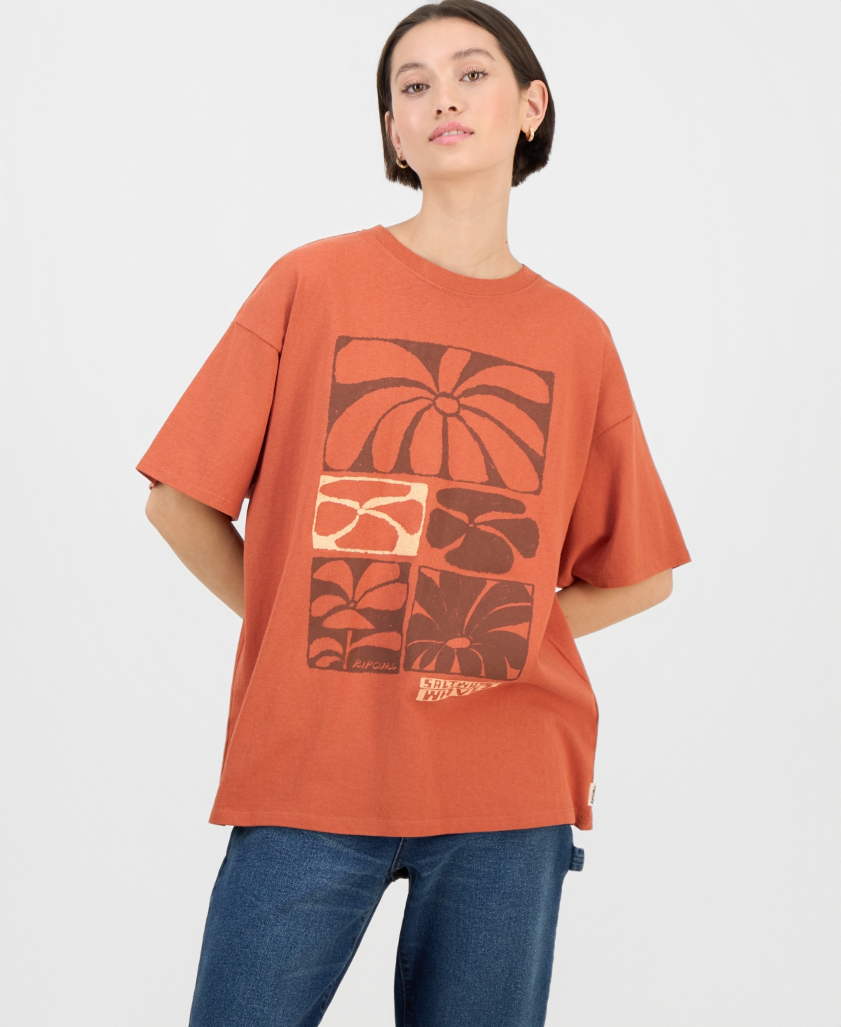 Rip Curl Junior's Oceanic Heritage Graphic Cotton T-shirt In Multi