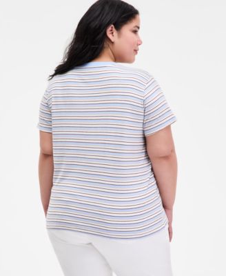 Plus Size Mandy Stripe Perfect T-Shirt