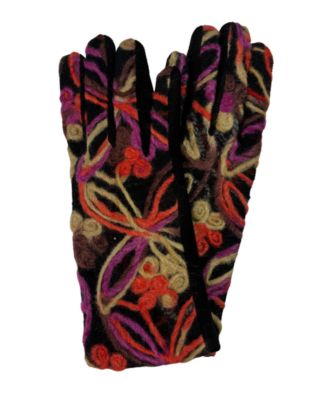 Flower Yarn Print Glove