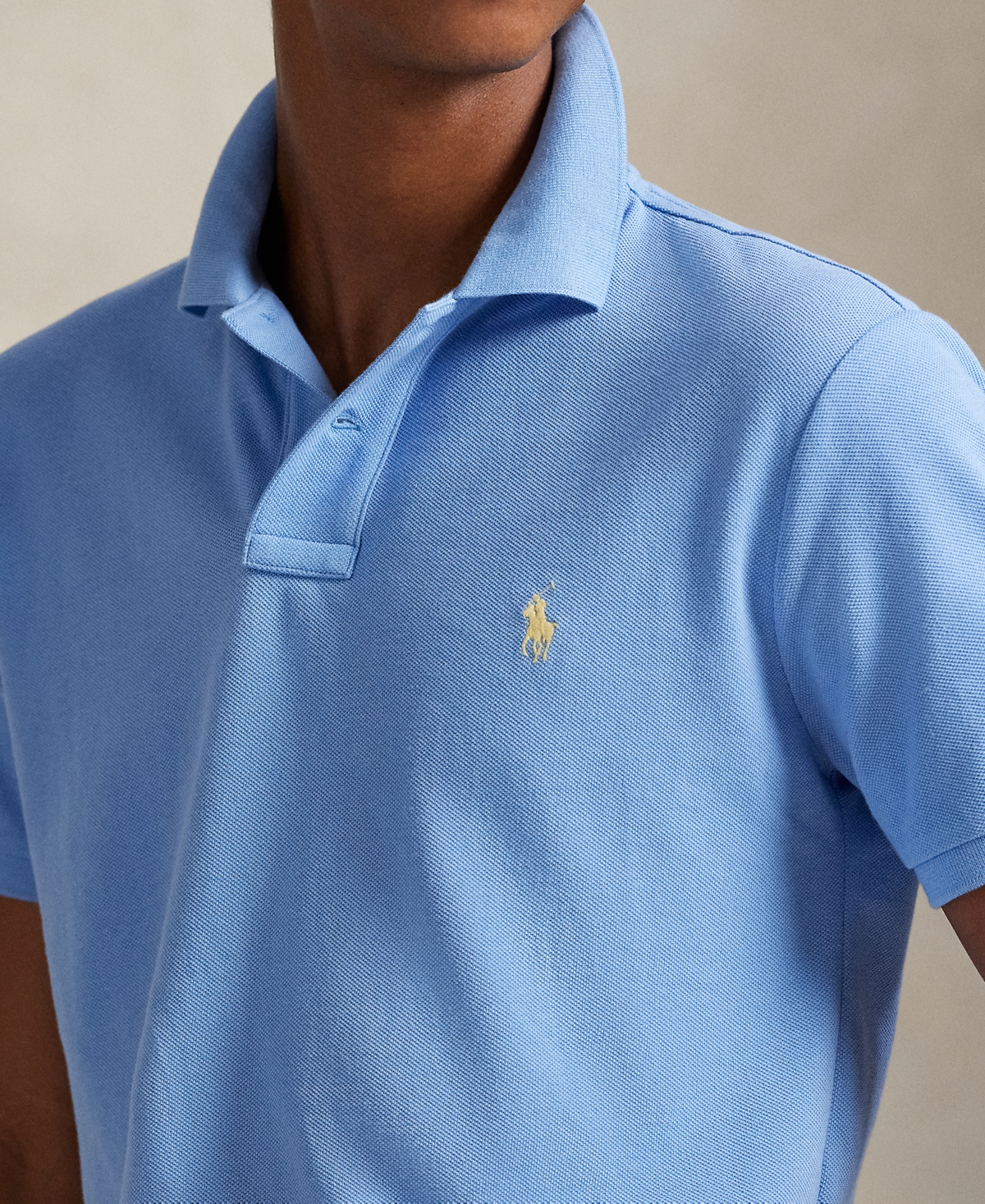 Polo Ralph Lauren Men's Custom Slim Fit Mesh Polo In Blue