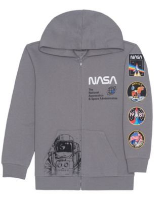 Boys' 5-20 Space Patches Full-Zip Hoodie