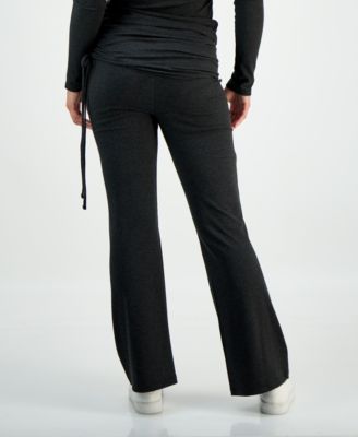 Petite Foldover-Waist Drawstring Wide-Leg Pants, Macy's Exclusive