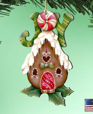 Joy Gingerbread House Holiday Ornament