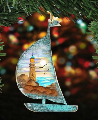 Light House Scenic Christmas Ornament