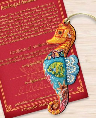 Seahorse Wooden Christmas Ornament