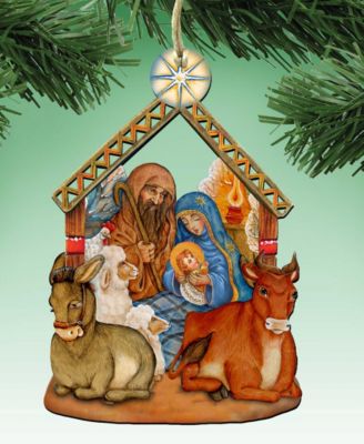 Nativity Wooden Christmas Ornament