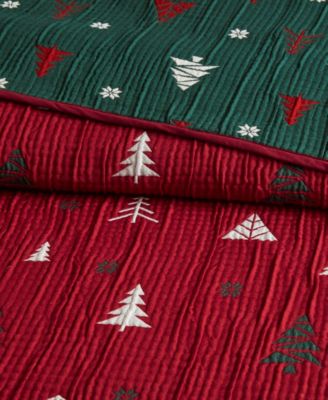 Winter Holiday Reversible 3-Pc. Coverlet Set, Queen