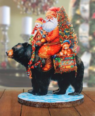 Santa Claus Black Bear Friend Centerpiece