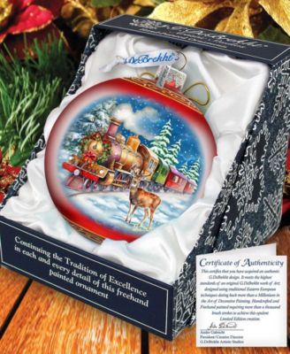 Antler Express LE Glass Christmas Ornament
