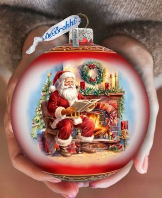 Santa's Cozy Audit LE Glass Ornament