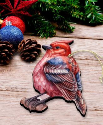 Forest Bird Christmas Wooden Ornament