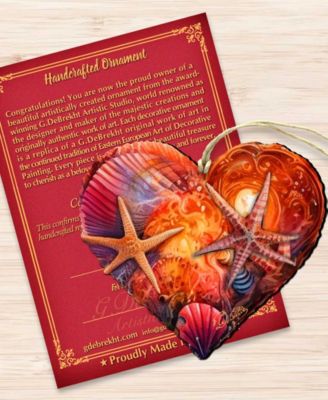 Heart Christmas Wooden Ornament