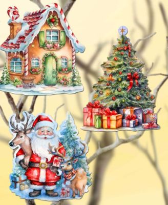 Christmas Is Here Clip-on Ornaments, Set of 3
