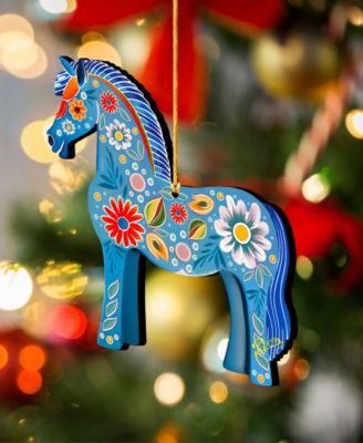 Danish Horse Christmas Wooden Ornament