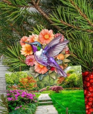 Hummingbirds Wooden Clip-on Ornaments, Set of 6