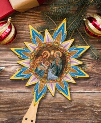 Orthodox Nativity Wooden Tree Topper