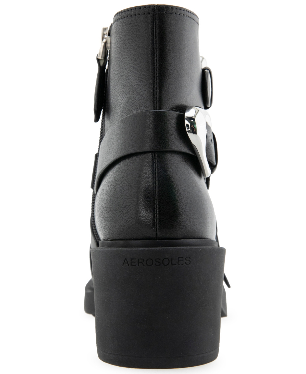 Aerosoles Women's Gavyn Block Heel Moto Booties In Black