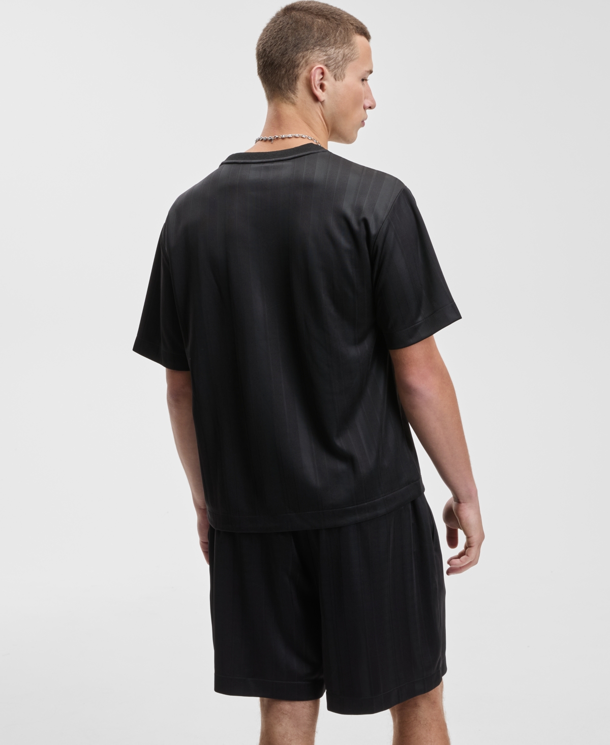 Mode of One Men's Relaxed Fit Short Sleeve Tonal Striped Crewneck T-Shirt, Macy's Exclusive