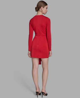 Women's Side Knot Long Sleeve Sheath Dress