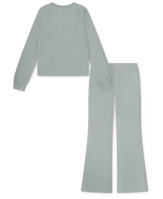 Girls' Long-Sleeve T-Shirt and Matching Pants, 2-Piece Pajama Set