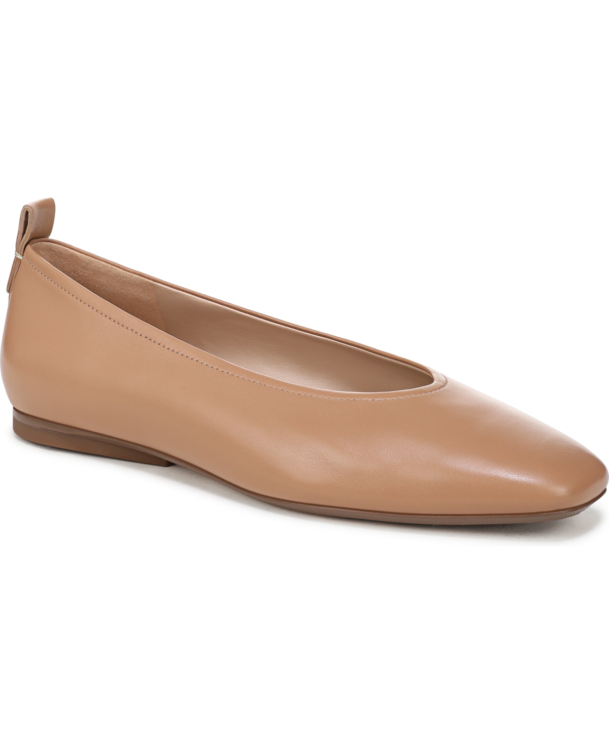 Naturalizer Carla Square Toe Ballet Flats In Nude