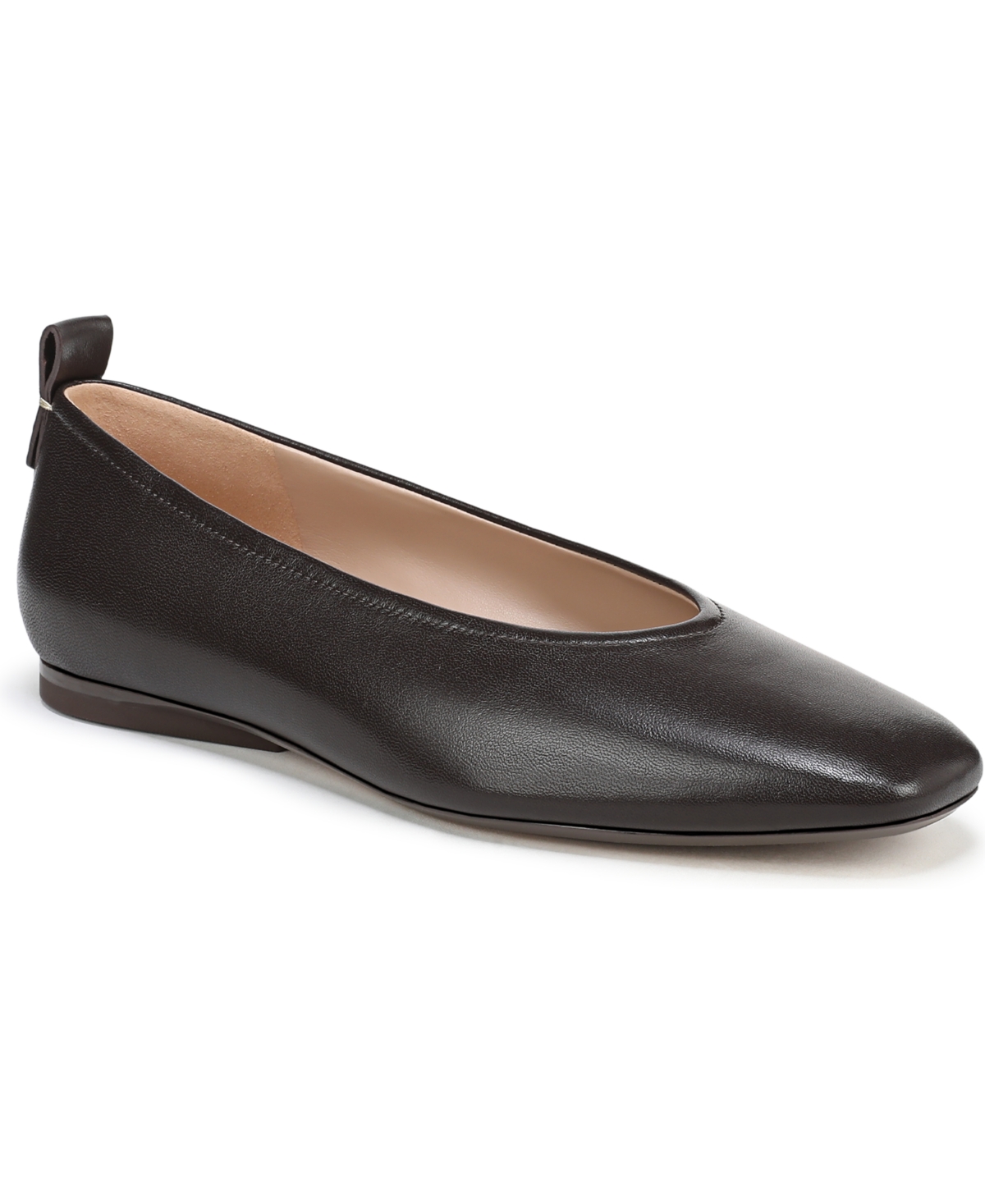 Naturalizer Carla Square Toe Ballet Flats In Black