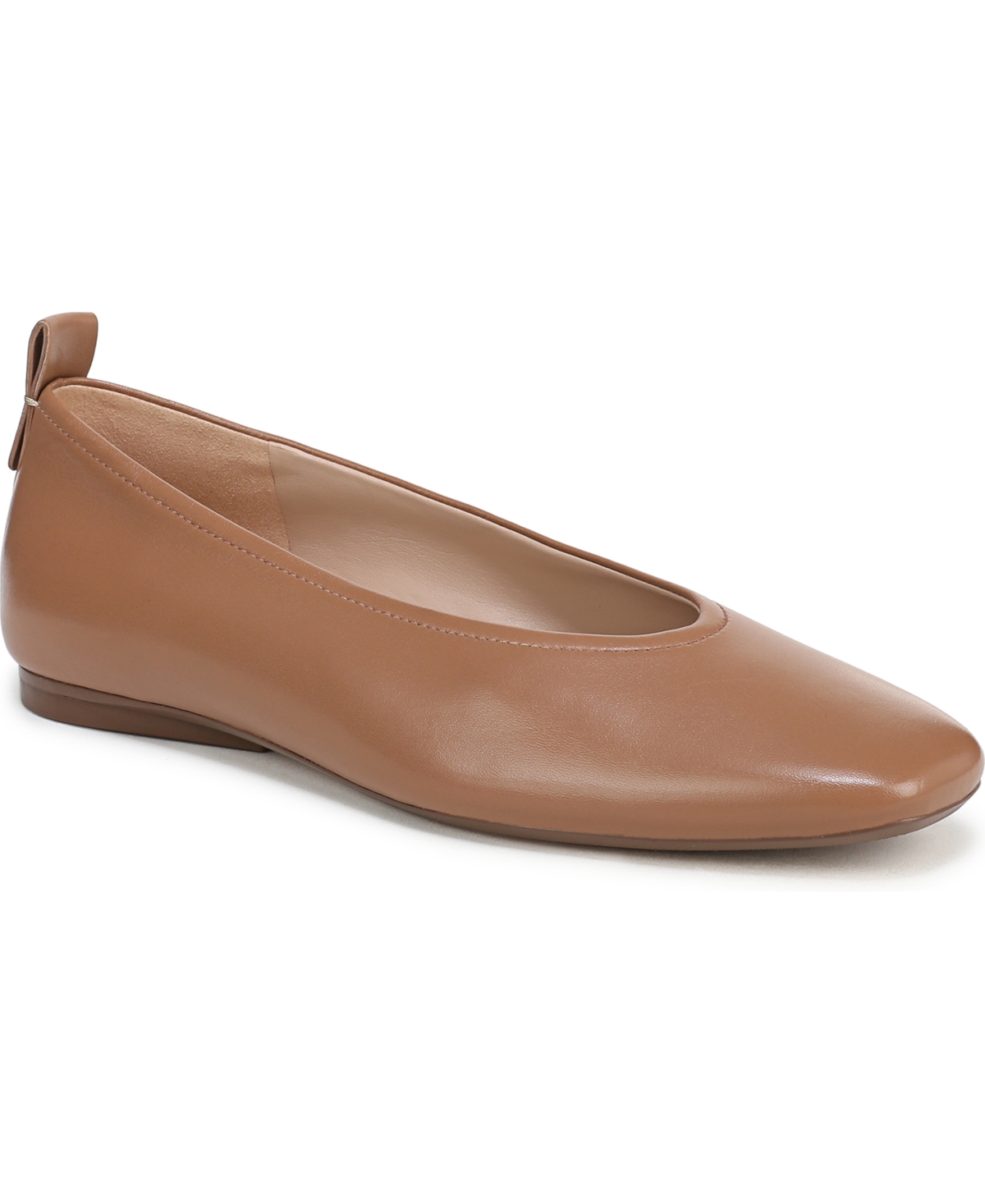 Naturalizer Carla Square Toe Ballet Flats In Brown