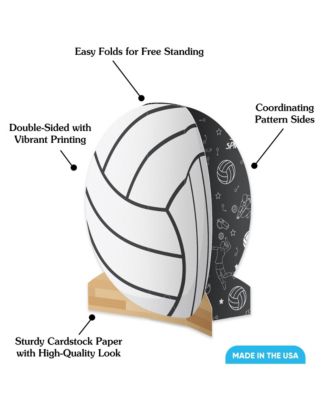 Freestanding 3D Volleyball Centerpiece Table Decorations - 8 Count