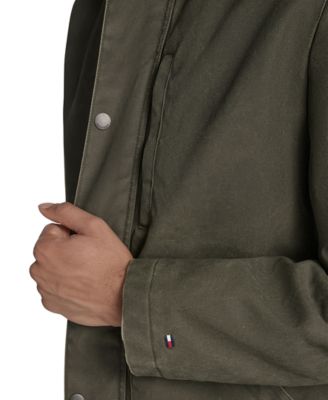 Men's Cotton Barn Coat with Corduroy Collar