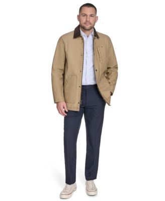 Men's Cotton Barn Coat with Corduroy Collar
