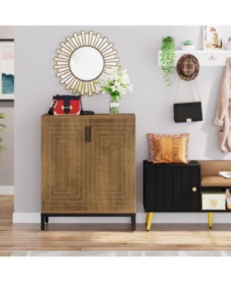 Shoe Cabinet, 20 Pairs Entryway Shoe Storage Cabinet with Shelves, 5-Tier Modern Free Standing Shoe Racks